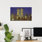 World Trade Center NYC at Night Poster (Heimbüro)