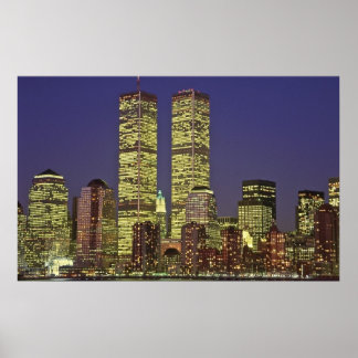 World Trade Center NYC at Night Poster