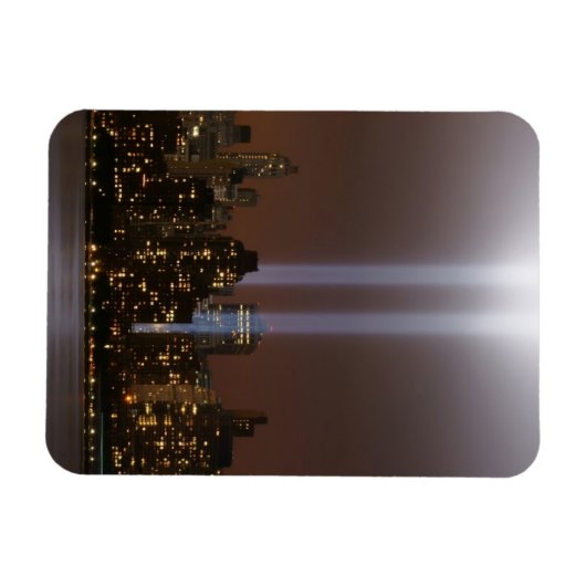 World Trade Center Tribut im Licht in New York. Magnet (Horizontal)