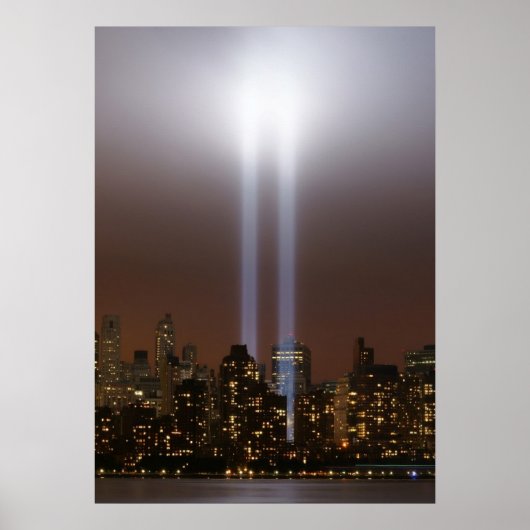 World Trade Center Tribut im Licht in New York. Poster (Vorne)