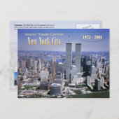 World Trade Center und Skyline des NYC Postkarte (Vorne/Hinten)