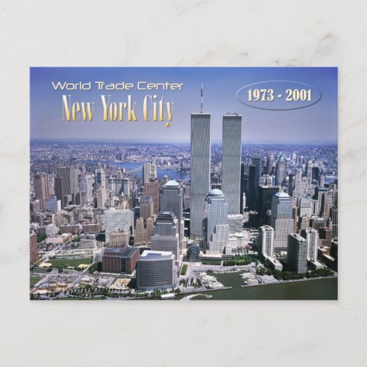 World Trade Center und Skyline des NYC Postkarte (Vorderseite)