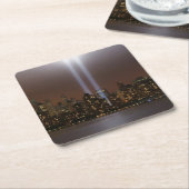 World Trade Centertribut im Licht in New York. Rechteckiger Pappuntersetzer (angewinkelt)