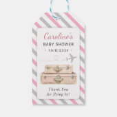 World Travel Baby Dusche Mini Flasche Gefallen Geschenkanhänger (Rückseite)