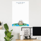World Travel Bar Bat Mitzvah Sign-In Poster (Heimbüro)