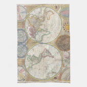 World Travel Map Antique Vintag Geschirrtuch (Vertikal)