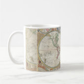 World Travel Map Antique Vintag Kaffeetasse (Links)