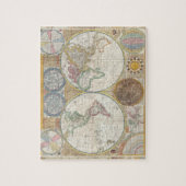 World Travel Map Antique Vintag Puzzle (Vertikal)