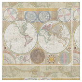 World Travel Map Antique Vintag Stoff (Nahaufnahme)