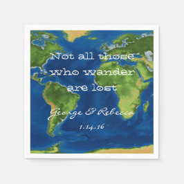 World Travel Party Napkins Serviette
