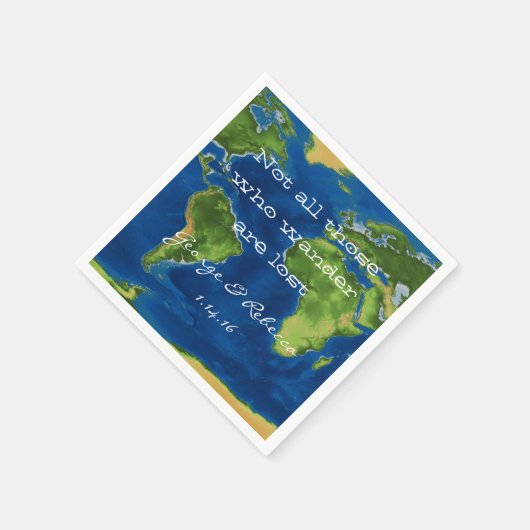 World Travel Party Napkins Serviette (Ecke)