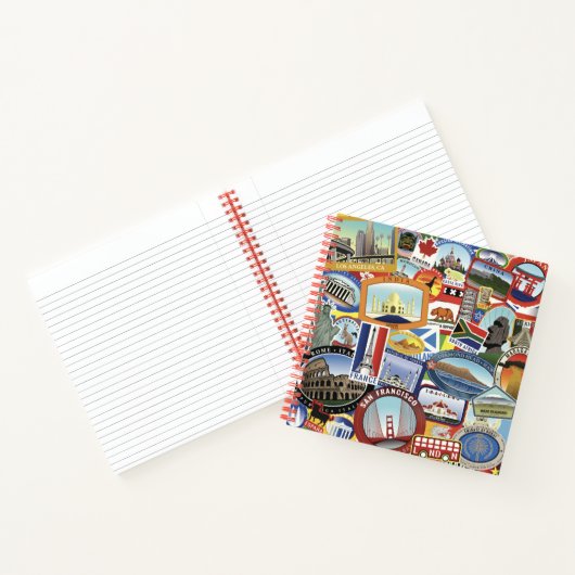 World Travel Pattern Notizblock (Innenseite)