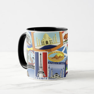World Travel Pattern Tasse