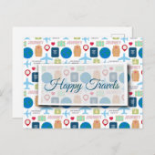 World Travel PostCard Postkarte (Vorne/Hinten)