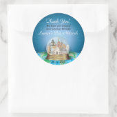 World Travel Snow Globe Bar Bat Mitzvah Runder Aufkleber (Tasche)