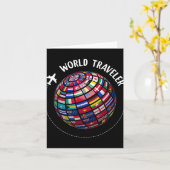World Traveler Map, World Flags Traveler, Countrie Karte (Gelbe Blume)