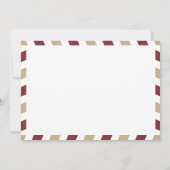 World Traveller Airmail | Brautparty Einladung (Rückseite)