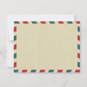 World Traveller Airmail | California Brautparty Einladung (Rückseite)