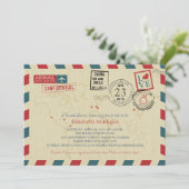 World Traveller Airmail | FLORIDA-Brautparty Einladung (Stehend Vorderseite)