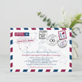 World Traveller Airmail | Probe Einladung (Stehend Vorderseite)