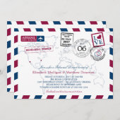 World Traveller Airmail | Probe Einladung (Vorne/Hinten)