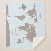 World Traveller Blue Dream Grosses Personalisierte Sherpadecke (Vorderseite)