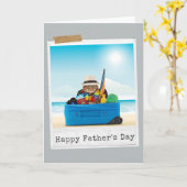 World Traveller Cat Happy Father's Day Card Karte (Gelbe Blume)