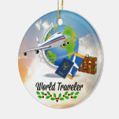 World Traveller Christmas Keramik Ornament (Links)