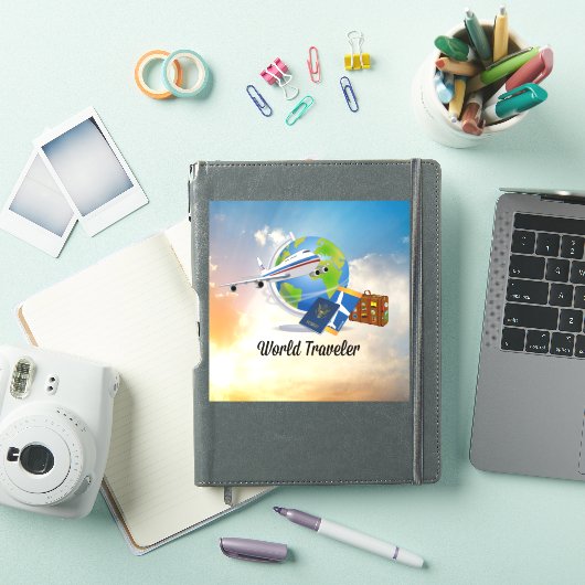 World Traveller, Design 2, Aufkleber (iPad Hülle)