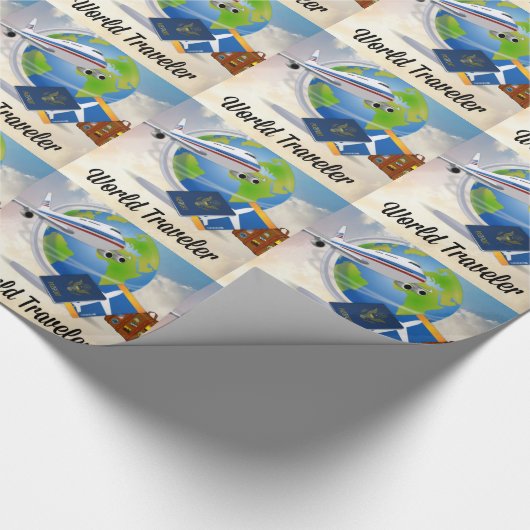 World Traveller, Design 2 Geschenkpapier (Ecke)