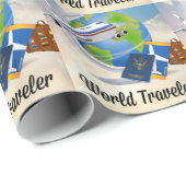 World Traveller, Design 2 Geschenkpapier (Rolleneckpunkt)