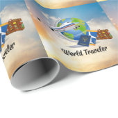 World Traveller, Design 2, Geschenkpapier (Rolleneckpunkt)