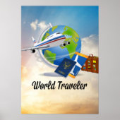 World Traveller - Design #2 Poster (Vorne)