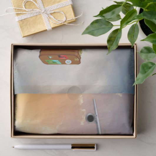 World Traveller - Design #2 Seidenpapier (Geschenk)