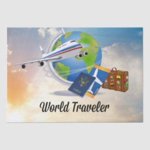 World Traveller - Design #2 Seidenpapier