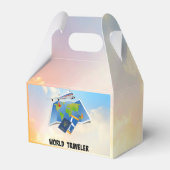 World Traveller, Flugzeug Ticket und Pass Geschenkschachtel (Rückseite)