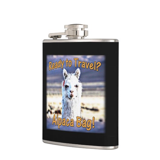 World Traveller - Funny Alpaca Bag Flachmann (Links)