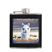 World Traveller - Funny Alpaca Bag Flachmann (Vorderseite)