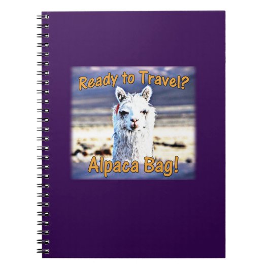 World Traveller - Funny Alpaca Bag Notizblock (Vorderseite)