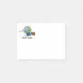 World Traveller: Gepäck , Tickets und Reisepass. P Post-it Klebezettel (Vorderseite)