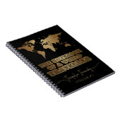 World Traveller Gold Glitzer Adventure World Map Notizblock (Rechte Seite)