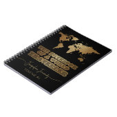 World Traveller Gold Glitzer Adventure World Map Notizblock (Linke Seite)