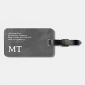 World Traveller Grayish Map Name Gepäckmarke Gepäckanhänger (Rückseite horizontal)