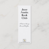 World Traveller Lesezeichen Mini Visitenkarte (Rückseite)