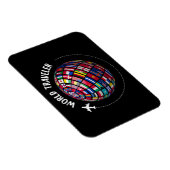World Traveller Map, World Flags Traveller, Land Magnet (Rechte Seite)