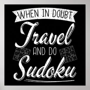 World Traveller Sudoku Puzzle Lover Poster