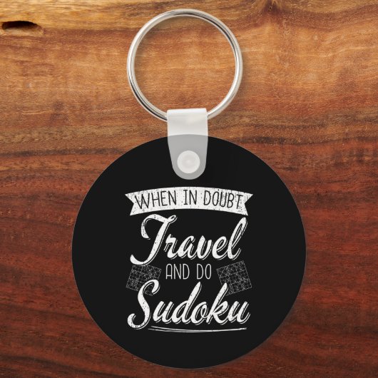 World Traveller Sudoku Puzzle Lover Schlüsselanhänger (Vorderseite)