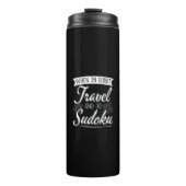 World Traveller Sudoku Puzzle Lover Thermosbecher (Vorderseite)