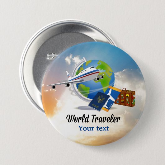 World Traveller TEMPLATE Button (Vorne & Hinten)