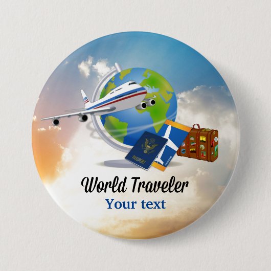 World Traveller TEMPLATE Button (Vorderseite)